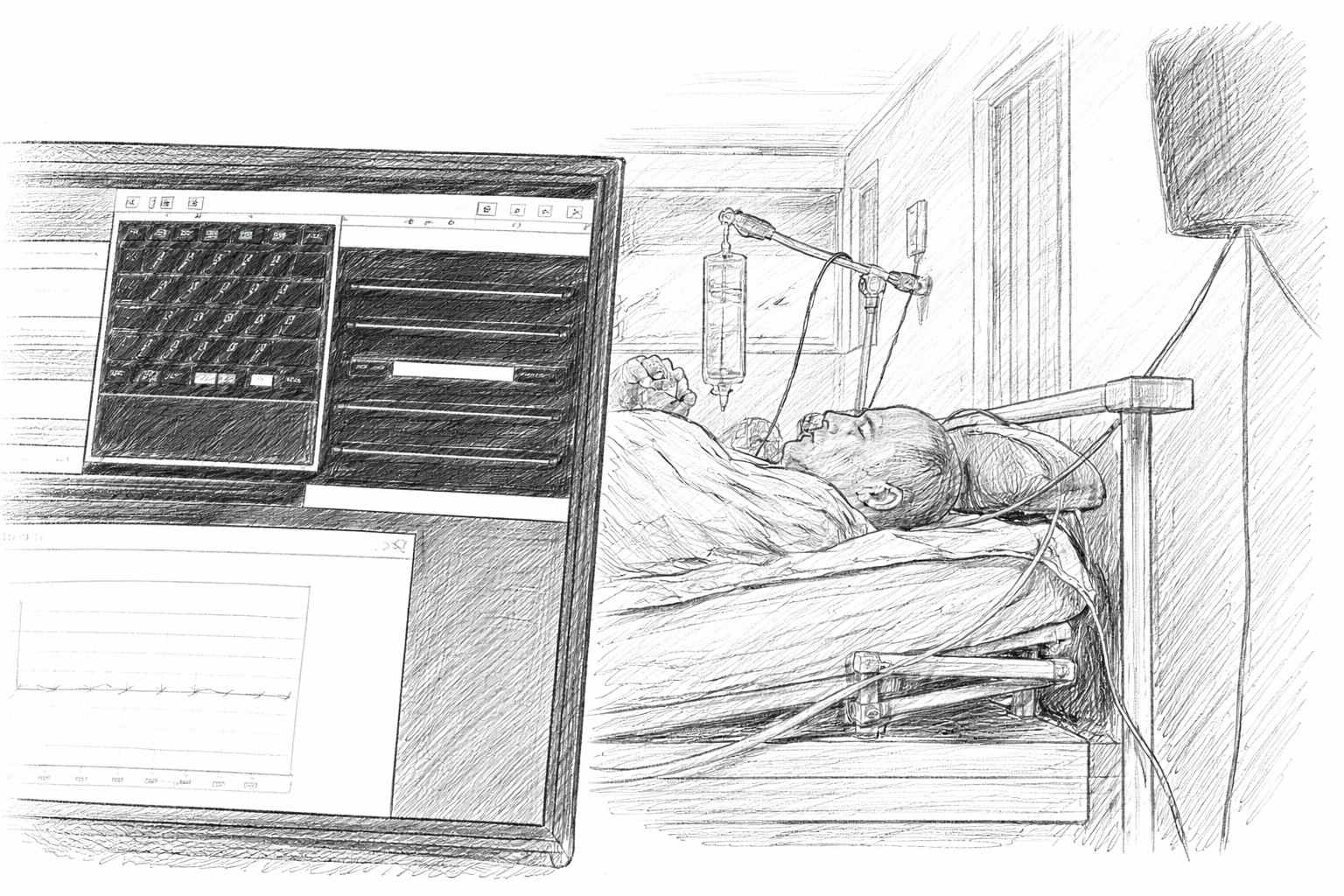 ALS patient communicating via BCI